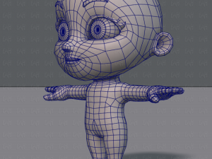 cartoon child v01 3D Модель