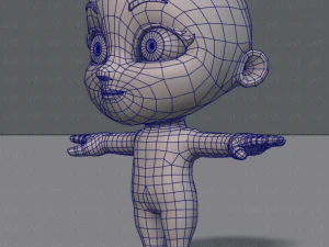 cartoon child v01 3D Model