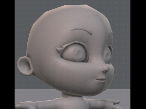 cartoon child v01 3D Модель