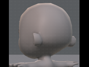 cartoon child v01 3D Модель
