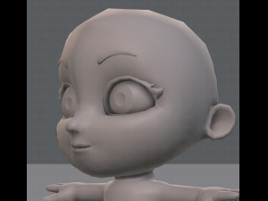 cartoon child v01 3D Модель
