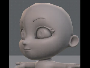 cartoon child v01 3D Model