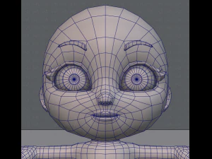 cartoon child v01 3D Model
