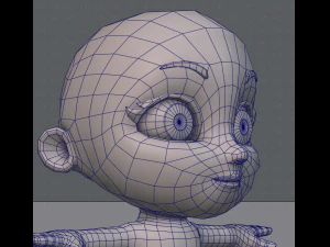 cartoon child v01 3D Model