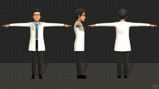 doctor Model 3D .c4d .max .obj .3ds .fbx .stl .blend 