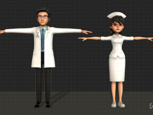 doctor and nurse Modello 3D