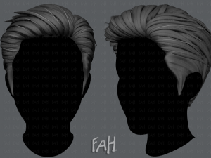 3d hair style for man v01 3D मॉडल