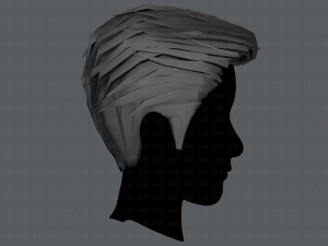 3d hair style for man v01 3D 모델