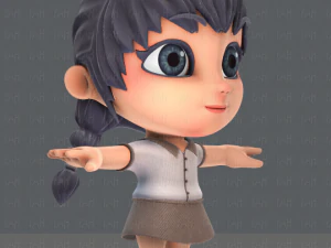 girl sd 3D Model