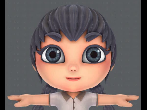 girl sd 3D Model