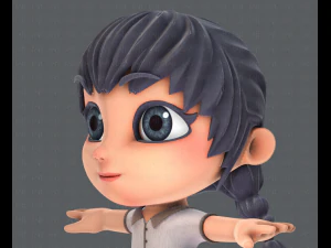 girl sd 3D Model