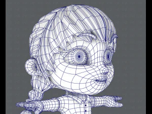 girl sd 3D Model
