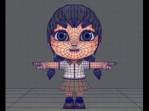 girl sd 3D Model
