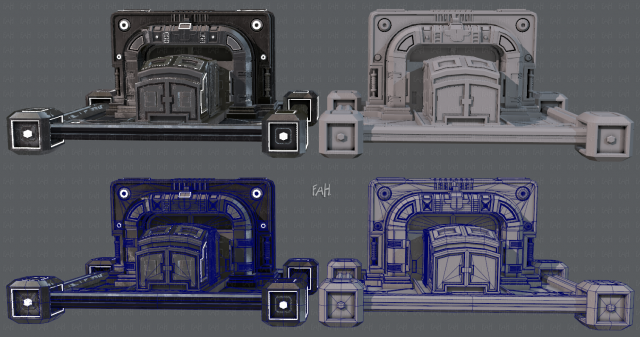 sci-fi model 3D 모델 .c4d .max .obj .3ds .fbx .stl .blend 