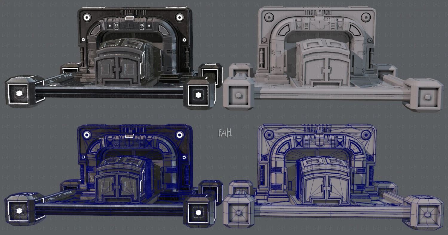 sci-fi model 3D Model .c4d .max .obj .3ds .fbx .stl .blend