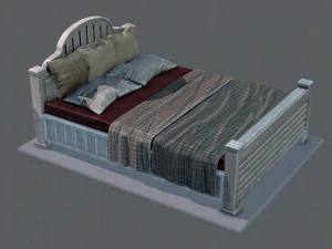 Bett v01 3D Modell