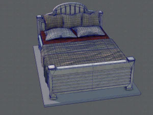 Bett v01 3D Modell