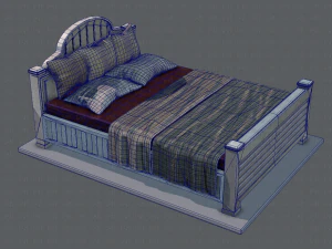 Bett v01 3D Modell