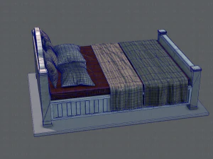 Bett v01 3D Modell