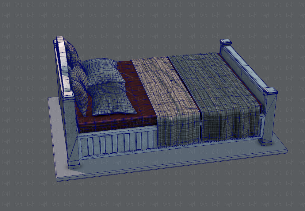 Bed 5. Blender bed model.
