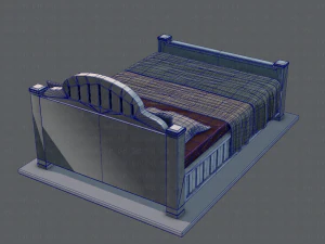 Bett v01 3D Modell
