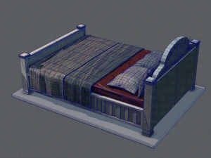 Bett v01 3D Modell