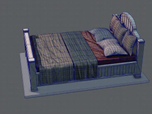 Bett v01 3D Modell