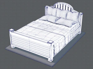 Bett v01 3D Modell