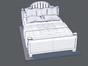 Bett v01 3D Modell