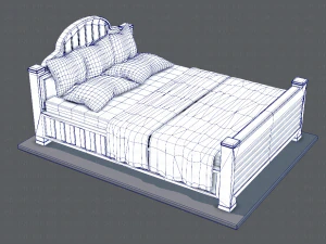 Bett v01 3D Modell
