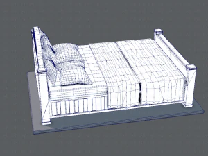 Bett v01 3D Modell