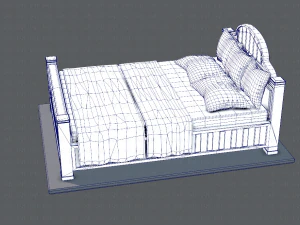 Bett v01 3D Modell