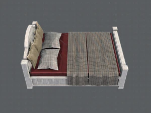 Bett v01 3D Modell