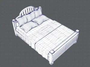 Bett v01 3D Modell