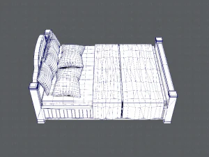 Bett v01 3D Modell