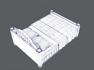 Bett v01 3D Modell