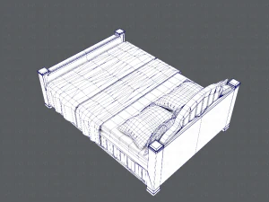 Bett v01 3D Modell