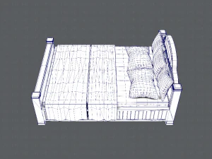 Bett v01 3D Modell