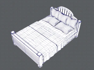 Bett v01 3D Modell