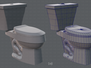 flush toilet Modello 3D