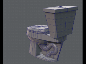 flush toilet 3D Модель