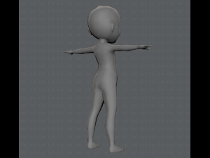 base mesh girl character low polygon 3Dモデル