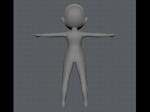 base mesh girl character low polygon 3Dモデル