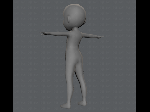 base mesh girl character low polygon 3Dモデル