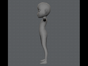 base mesh girl character low polygon 3Dモデル