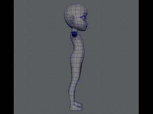 base mesh girl character low polygon 3Dモデル
