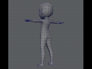 base mesh girl character low polygon 3Dモデル