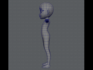 base mesh girl character low polygon 3Dモデル