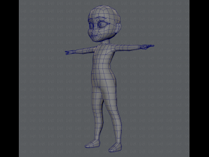 base mesh girl character low polygon 3Dモデル