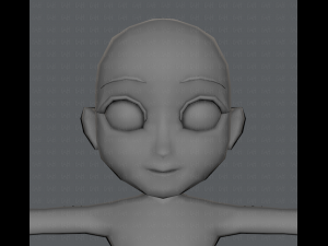 base mesh girl character low polygon 3Dモデル